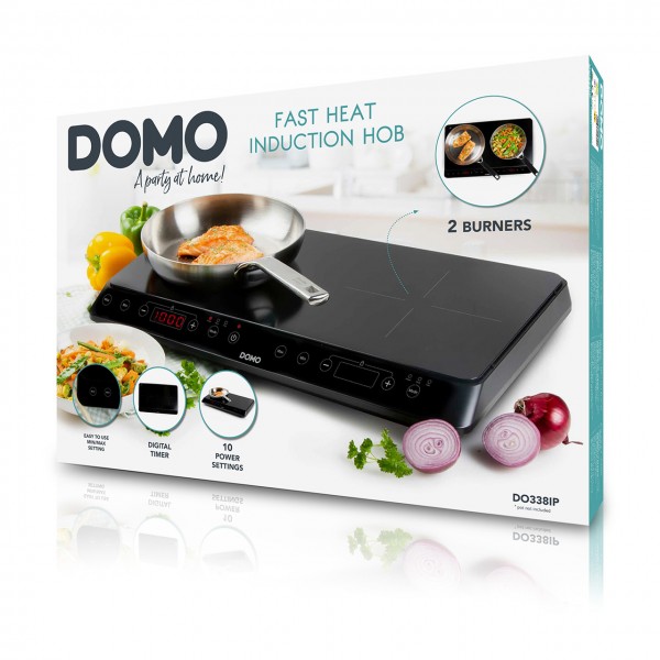 DOMO DO332IP - Plaque à induction 1 feu - 2000W - Touchscreen - Minuteur  numérique 3h - 8 niveaux de puissance - 20cm - Cdiscount Electroménager
